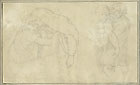 VINCENZO CAMUCCINI, Studies of Figures, black chalk